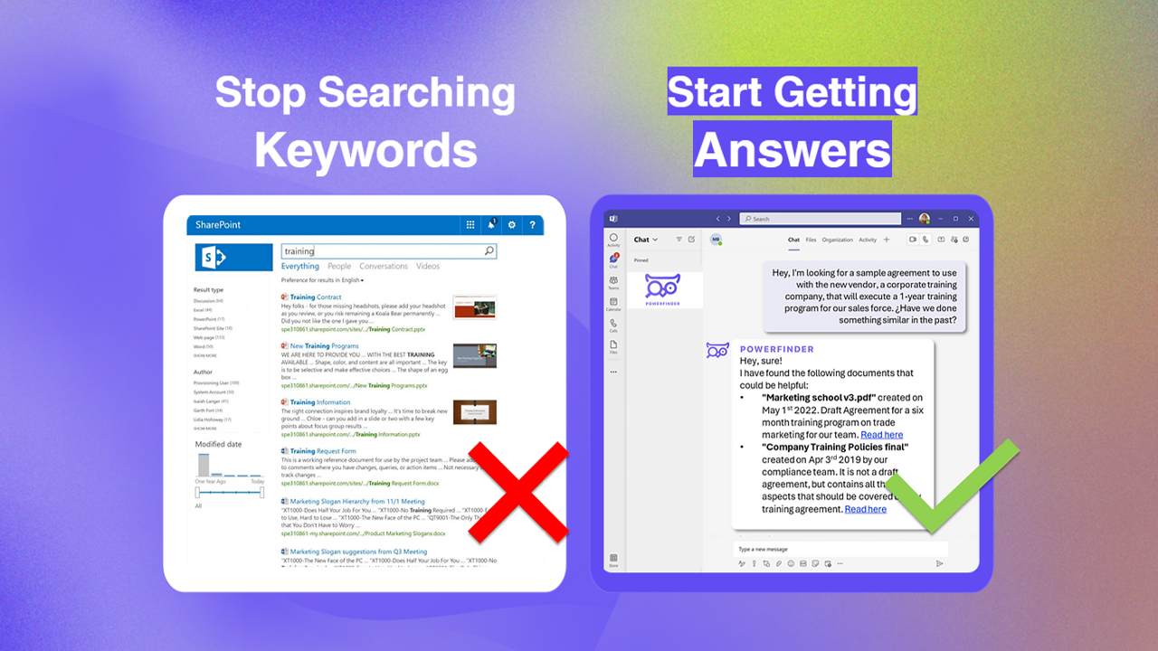 Stop searching Keywords. Start getting Answers.